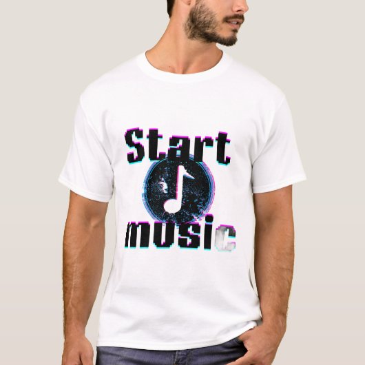 Glitch Muziek T-shirt (Voorkant)