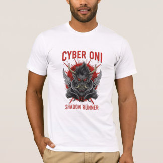 Glitch Neon Stad Overload Japanse Cyberpunk T-shirt