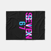 Glitch Optical Illusion Funny Six Seven 67 Meme Ge Fleece Deken (Voorkant (Horizontaal))