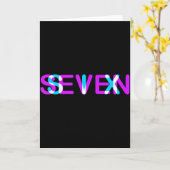 Glitch Optical Illusion Six Seven 6 7 Meme Gen Alp Kaart (Gele Bloem)