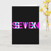 Glitch Optical Illusion Six Seven 6 7 Meme Gen Alp Kaart (Gele Bloem)