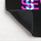 Glitch Optical Illusion Six Seven 6 7 Meme Gen Alp Muismat (Hoek)