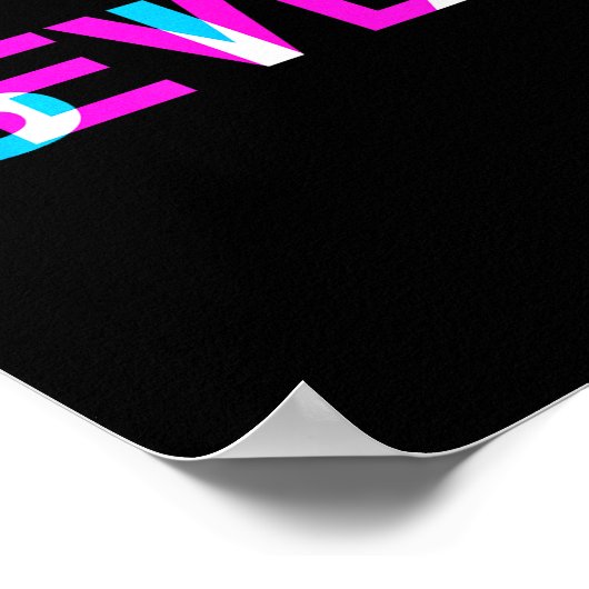 Glitch Optical Illusion Six Seven 6 7 Meme Gen Alp Poster (Hoek)