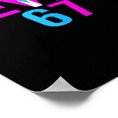 Glitch optische illusie grappig zes zeven 67 meme poster (Hoek)