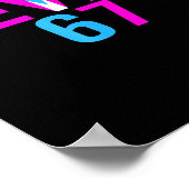 Glitch optische illusie grappig zes zeven 67 meme poster (Hoek)