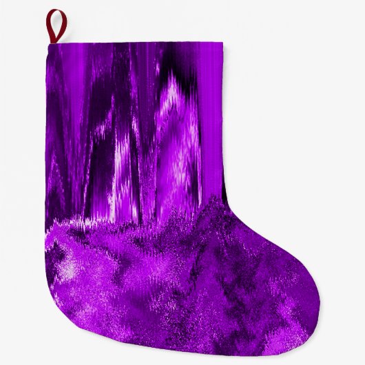 Glitch Paars Grote Kerstsok (Voorkant)