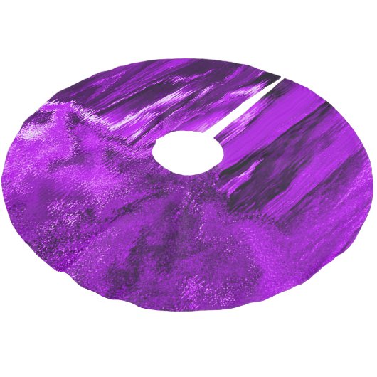 Glitch Paars Kerstboom Rok (Gekanteld)