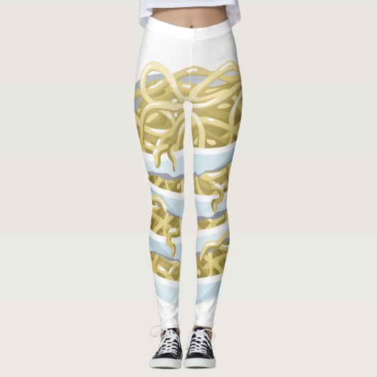 Glitch Pandnoedels Leggings (Voorkant)