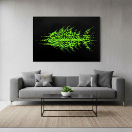 Glitch Pixel Code Fish Wall Art Acryl Muurkunst