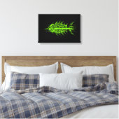 Glitch Pixel Code Vis Muur Kunst Canvas Afdruk (Insitu (Slaapkamer))