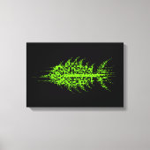 Glitch Pixel Code Vis Muur Kunst Canvas Afdruk (Voorkant)