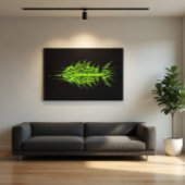 Glitch Pixel Code Vis Muur Kunst Canvas Afdruk