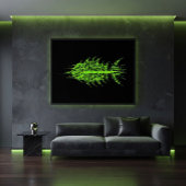 Glitch Pixel Code Vis Muur Kunst Perfect Poster