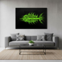 Glitch Pixel Code Vis Muur Kunst