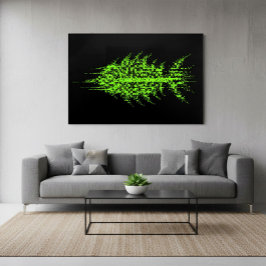 Glitch Pixel Code Vis Muur Kunst Poster