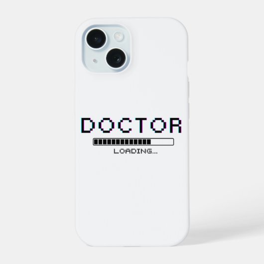 Glitch Pixel Dokter Laad Humor iPhone 15 Case (Achterkant)