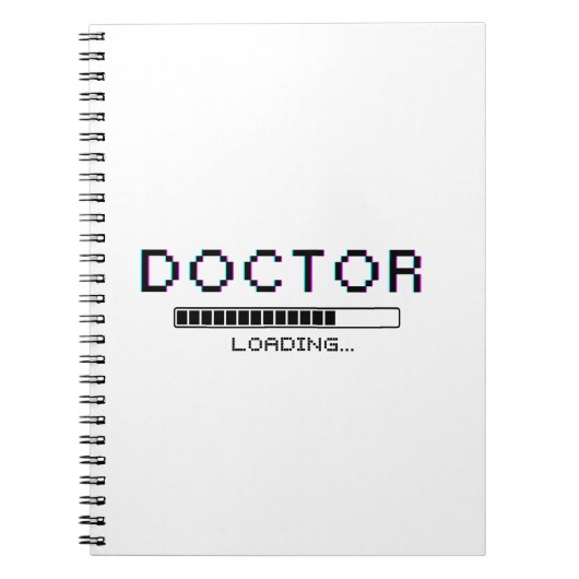 Glitch Pixel Dokter Lade Humor Notitieboek (Voorkant)