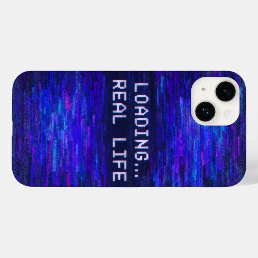 Glitch Pixel Esthetische iPhone Case (Achterkant (horizontaal))