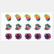 Glitch Pixel Fruit Kunst