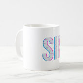 Glitch Pixel "SIP" Coffee Design Koffiemok (Voorkant links)