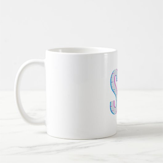 Glitch Pixel "SIP" Coffee Design Koffiemok (Links)