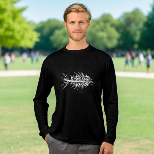 Glitch Pixel Witte Vis  Tri-Blend Shirt