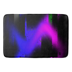 Glitch Plasma Zwart Badmat