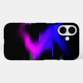 Glitch plasma zwart Case-Mate iPhone case (Achterkant (horizontaal))