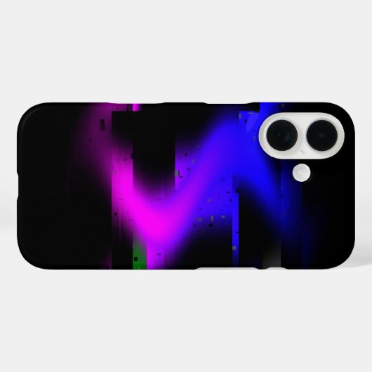 Glitch plasma zwart Case-Mate iPhone case (Achterkant (horizontaal))
