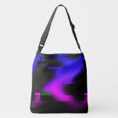 Glitch plasma zwart crossbody tas (Achterkant)