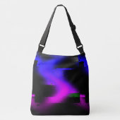 Glitch plasma zwart crossbody tas (Voorkant)
