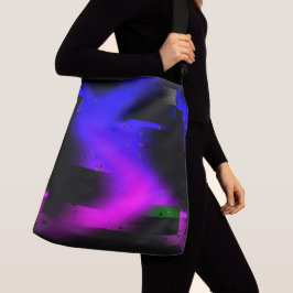 Glitch plasma zwart crossbody tas