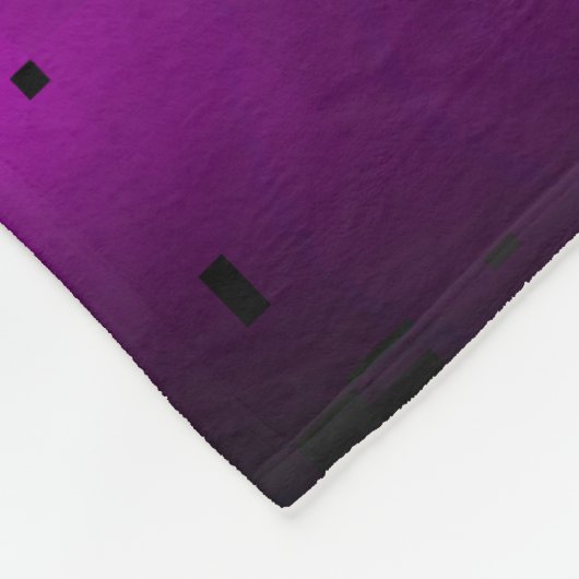 Glitch plasma zwart fleece deken (Hoek)