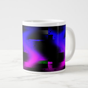Glitch plasma zwart grote koffiekop