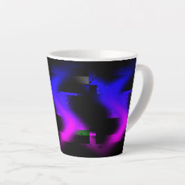 Glitch plasma zwart latte mok