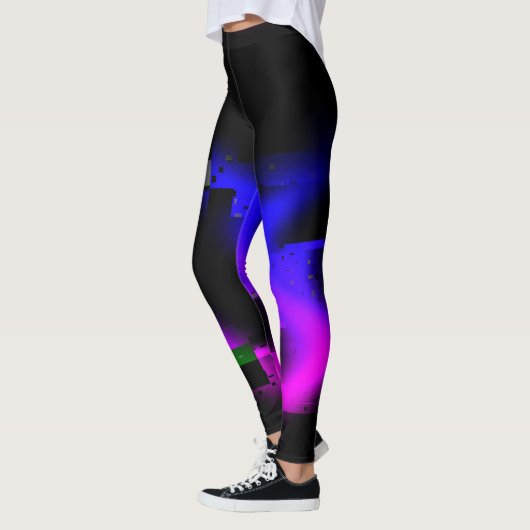 Glitch plasma zwart leggings (Links)
