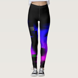 Glitch plasma zwart leggings