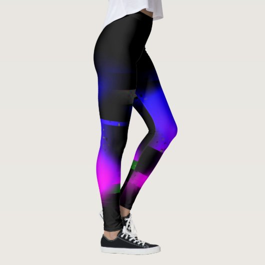 Glitch plasma zwart leggings (Rechts)