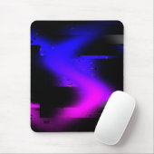 Glitch plasma zwart muismat (Met muis)