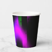 Glitch plasma zwart papieren bekers (Achterkant)