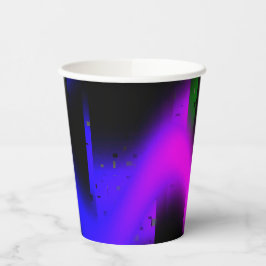 Glitch Plasma Zwart Papieren Bekers