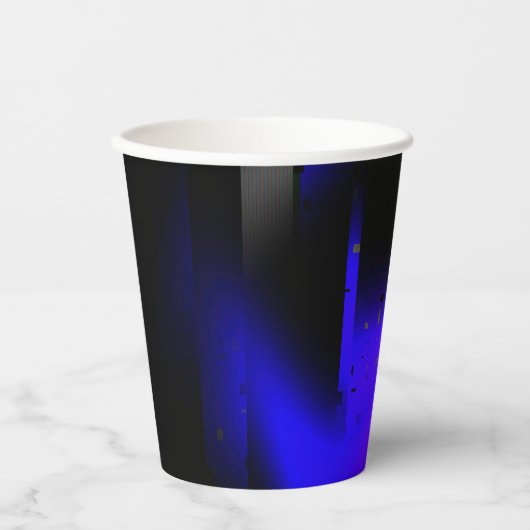 Glitch plasma zwart papieren bekers (Voorkant)