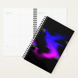 Glitch plasma zwart planner