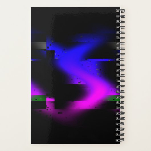 Glitch plasma zwart planner (Achterkant)