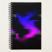 Glitch plasma zwart planner (Voorkant)