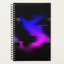 Glitch plasma zwart planner