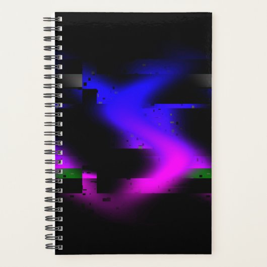 Glitch plasma zwart planner (Voorkant)