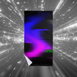 Glitch plasma zwart strandlaken