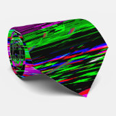 glitch print stropdas (Opgerold)