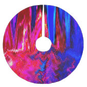 Glitch Red en Blue Kerstboom Rok (Voorkant)